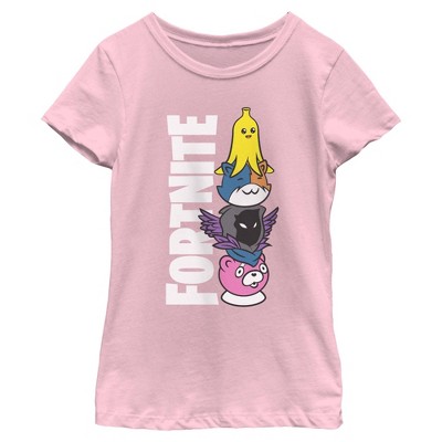Girls Fortnite Cute Characters Logo T Shirt