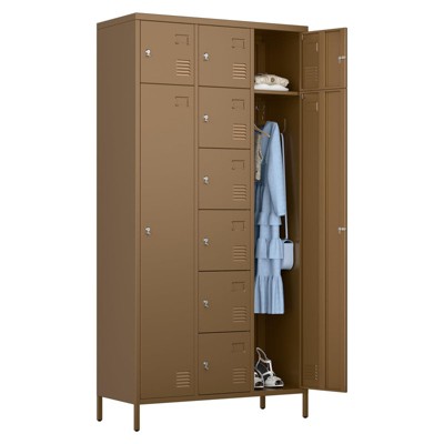 SUXXAN 8 Doors Metal Lockers for Employees School Office Gym Home Storage,15.75" D x 23.62" W x 72" H,Assembly Required