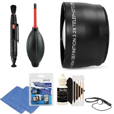 Vivitar 52mm Telephoto Lens with Accessory Kit For Nikon DSLR Cameras