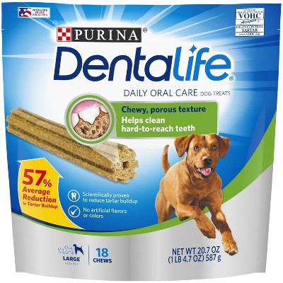 Dentalife Chicken Flavor Large Dental Chewy Dog Treats - 20.7oz/18ct
