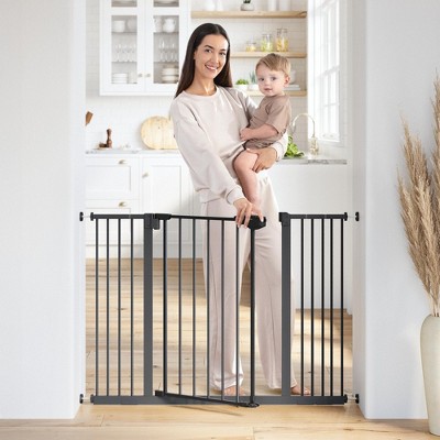 Comfy Cubs Baby Safety Gate - 3 Extensions Adjustable Q195 Steel Doorway Gate,  Powder-Coated Finish