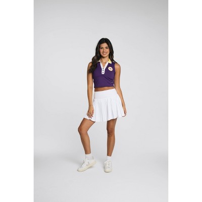 NCAA LSU Tigers Women's Sleeveless V-Neck Polo Tank Top