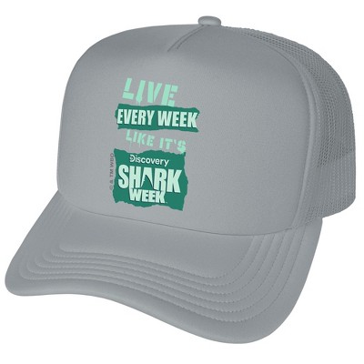 Shark Week: Television Series Live Every Week Foam Trucker Cap Grey