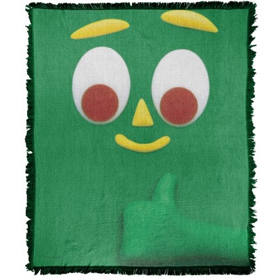 Gumby Big Face Blanket 50"x60" Woven Tapestry