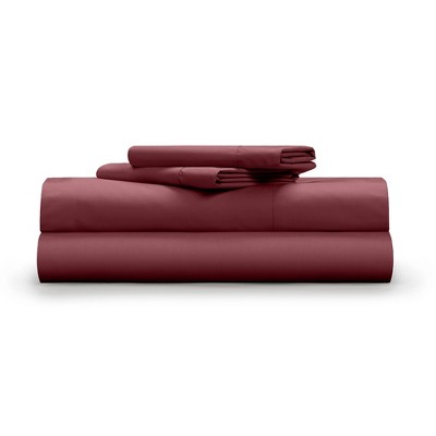 Pillow Gal Classic Cool & Crisp 100% Cotton Percale 4-Piece Sheet Set