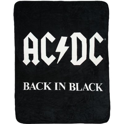 AC/DC Back In Black Super Soft And Cuddly Fleece Plush Throw Blanket