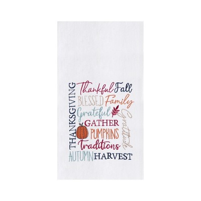 C&F Home Fall Thankful Blessed Dishtowel
