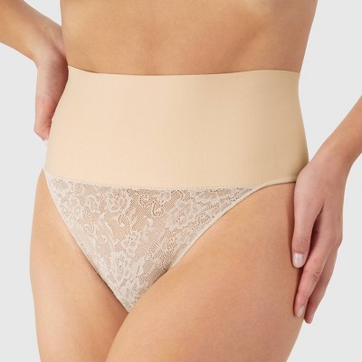 Maidenform Self Expressions Women's Tame Your Tummy Thong SE0049