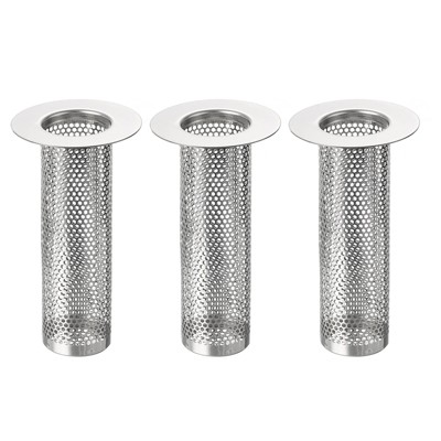 Unique Bargains Stainless Steel Mesh Durable Bathroom Kitchen Sink Strainers 3 Pcs