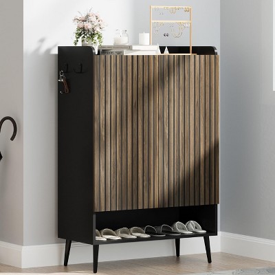 GustoWave Large Shoe Cabinet with 2 Doors, 6-Tier Entryway Shoe Storage Cabinet with Adjustable Shelves, Freestanding Shoes Rack Organizer