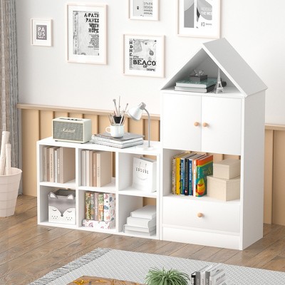 Versatile Children's Bookshelf, Multi-Functional Storage for Books and Toys, Adjustable Placement, Durable Kids Organizer Easy Assembly & Safe for Kid