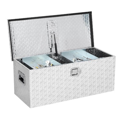 Heavy Duty Aluminum Truck Bed Tool Box with 2 Metal Boxes, Storage Tool Boxes Chest Box Organizer