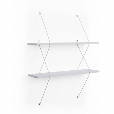 38.5" x 31.5" Two-Tier Wire Bracket Shelves - Danya B.