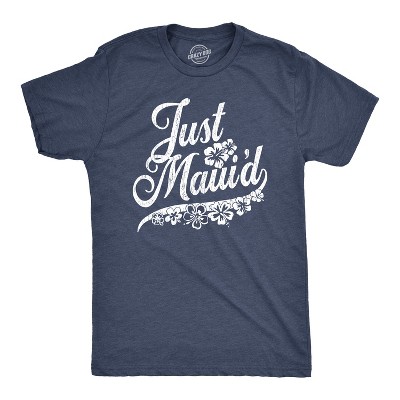 Mens Just Maui'd T Shirt Cute Just Married Hawaii Honeymoon Tee - Crazy Dog Men's T Shirt For Summer Vacation