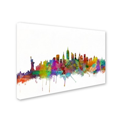Trademark Fine Art-Michael Tompsett 'New York City Skyline' Canvas Art