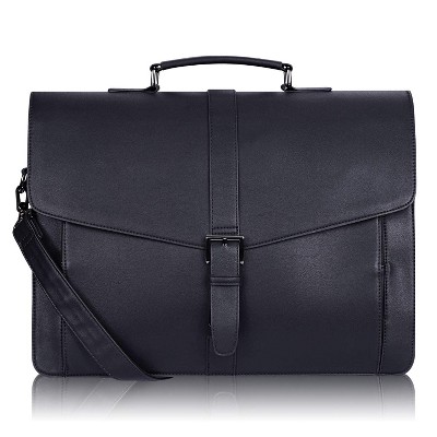 Men's Leather Briefcase 15 Inch Laptop Computer Bag