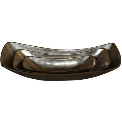Uttermost Anas Antique Brass Decorative Metal Bowls Set of 3
