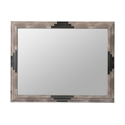 HomeRoots 28" Gray Framed Accent Mirror