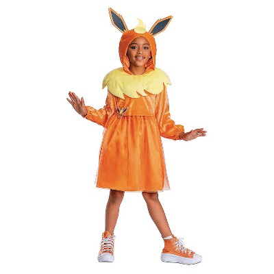 Kids Pokémon™ Flareon Hooded Dress Costume