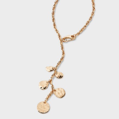 Coin Drop Y-Necklace - Universal Thread™ Gold