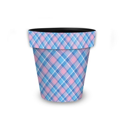 Briarwood Lane Everyday Planter 8.5" x 8.5" x 8.5" Pink and Blue Plaid Small Planter