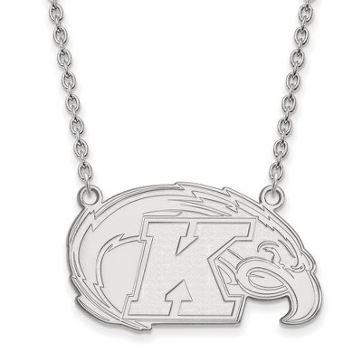 Black Bow Jewelry Sterling Silver Kent State Golden Flashes NCAA Necklace 18 Inch