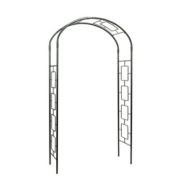 Achla Designs 100" Wrought-Iron Garden Arbor: Outdoor Archway, 8'4" Tall, Yard Entryway Decor