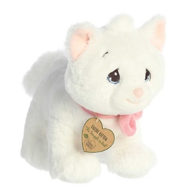 Aurora Small Cassie Kitten Precious Moments Inspirational Stuffed Animal White 9"