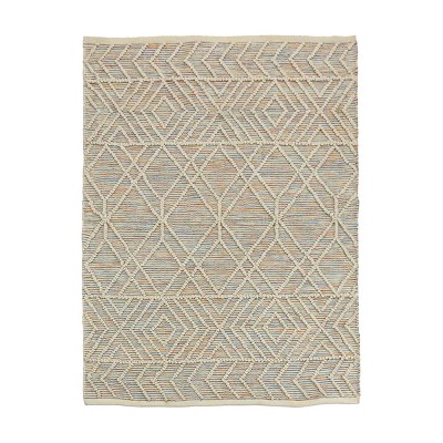 4x6 Geometric Hand Woven Indoor/Outdoor Rug Multicolor - National Tree Company