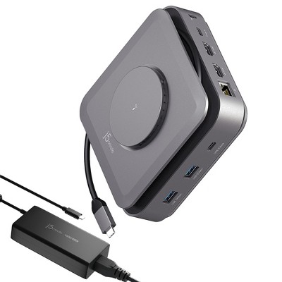 j5create USB-C Dock Dual 4K HDMI with 140W GaN PD 3.1 Power Adapter, JCD3199P