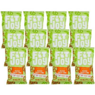 Fitjoy Hatch Chile Lime Grain Free Pretzels  - Case of 12/4.5 oz