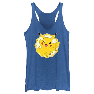 Women's Pokemon Pikachu Circle Racerback Tank Top
