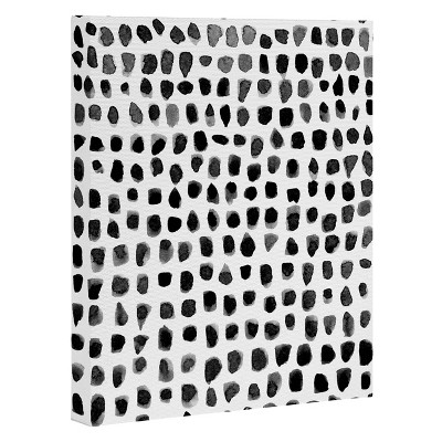Summer Sun Home Art Dots Art Unframed Wall Canvas White - Deny Designs