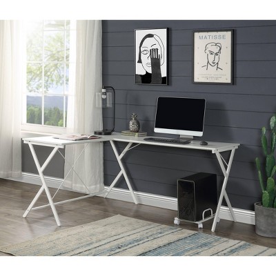 NicBex Home Office Desks Writing Desk Computer Desk Office Desk Vanity Table for Home, Office, Brown