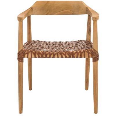 Munro Leather Woven Accent Chair - ACH1005 - Safavieh
