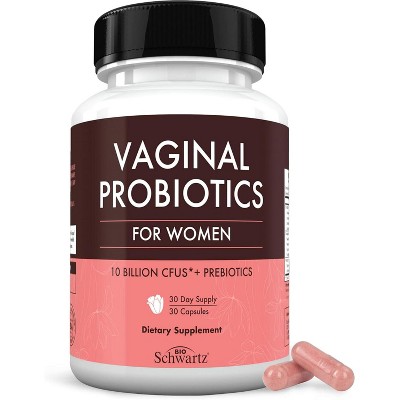 Vaginal Probiotics for Women Supplement with Prebiotics & Lactobacillus Crispatus, Supports Healthy Vaginal Odor, Flora, PH Balance, Bioschwartz, 30ct