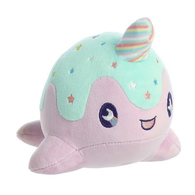 Aurora Small Pastel Lollipop Nomwhal Tasty Peach Enchanting Stuffed Animal Purple 7"