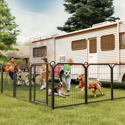 Dog Playpen with Door for Yard, Dog Pen Indoor Heavy Duty Puppy Exercise Pen