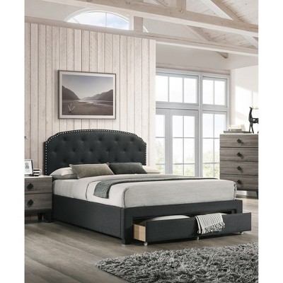 Twin Size Upholstered Storage Bed with Drawer for Bedroom