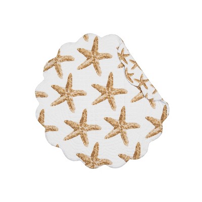 C&F Home Sandbridge Stars Round Placemats Set of 6, 17"