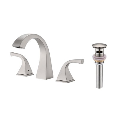 PROOX 8 in. Widespread 2-Handle Bathroom Faucet with Drain Assembly