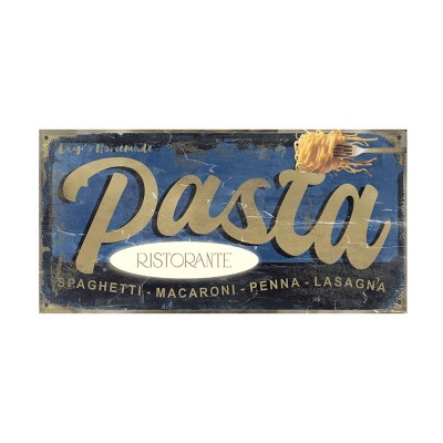 Trademark Fine Art - Vintage Apple Collection Pasta Sign Canvas Art