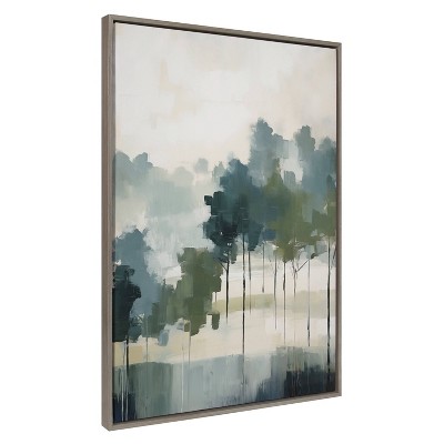 Kate & Laurel All Things Decor 31.5"x41.5" Sylvie Whispering Trees I Framed Canvas by Amy Lighthall Gray