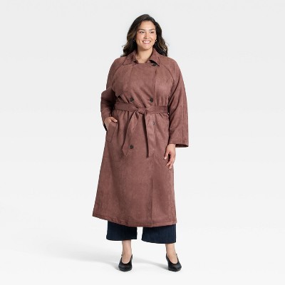 Women's Faux Suede Trench - A New Day™