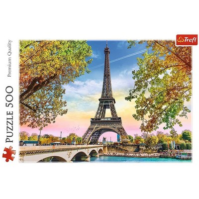 Trefl Romantic Paris Jigsaw Puzzle - 500pc: Cardboard Memory Skills Travel Puzzle