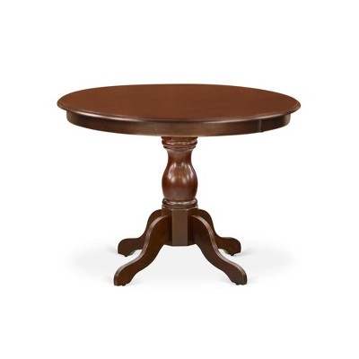 East West Furniture, Dinner Table With Mahogany Color Table Top