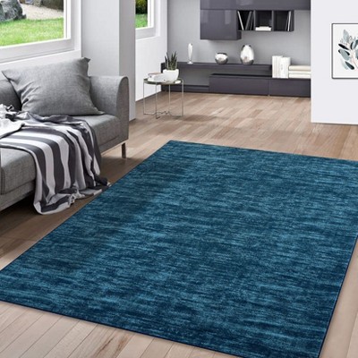 Modern Solid Area Rug Machine Washable Rug Stain Resistant Easy Cleaning Indoor Carpet With Non-Slip Backing