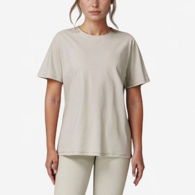 Anna-Kaci Active Women's Relaxed Fit Crew Neck T-Shirt with Short Sleeves and Soft Stretch Fabric for Everyday Comfort