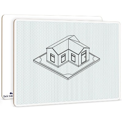 SCRIBBLEDO Isometric Grid 11"x14" Dry Erase Board