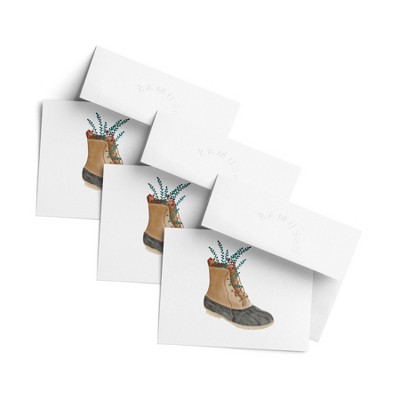 Winter/Holiday Greeting Card Pack Sets (3 ct) New England Boot by Ramus & Co